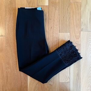 Chico's So Slimming Juliet Slim Black Decorative Lace Leg Legging